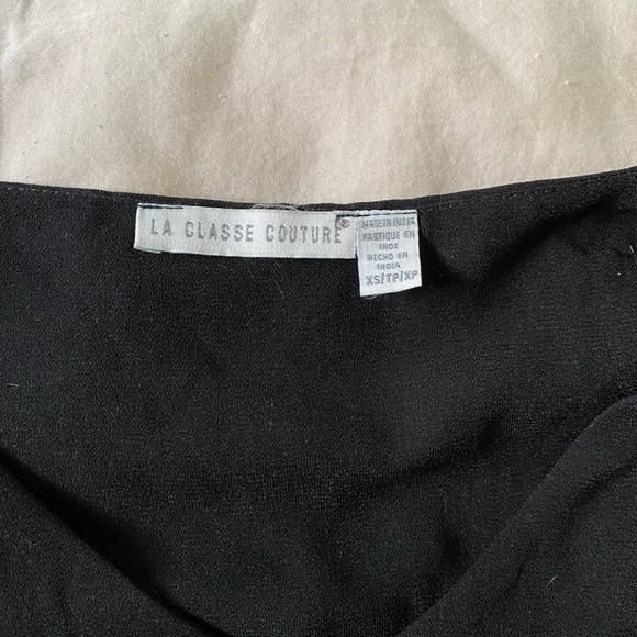 Black chiffon long sleeved blouse - Picture 2 of 5